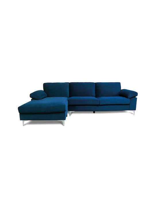 Alex Γωνιακός Καναπές με Δεξιά Γωνία Navy Blue 264x132x75εκ.