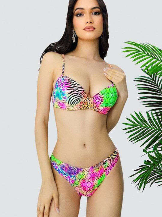 Set Bikini Floral Fuchsia