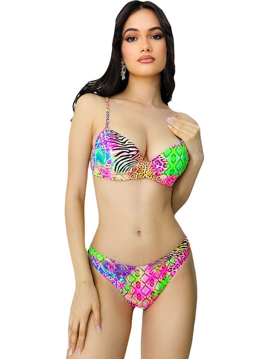 Set Bikini Floral Fuchsia