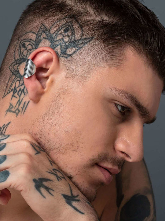 Ohrring Ear Cuff Rändchen Groß Handgefertigt Rosa Vergoldetes Silber 925