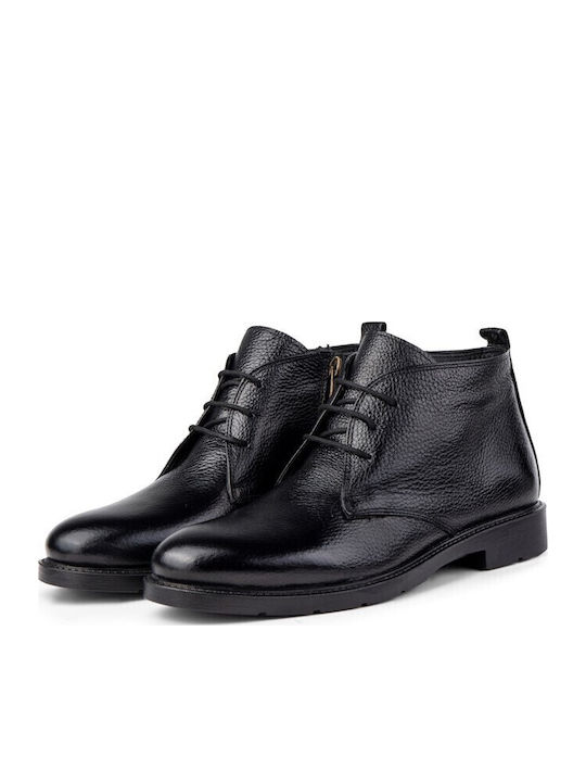 Herrenstiefel Schwarz Leder