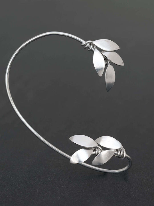 Σκουλαρίκι Ear Cuff Φύλλα Ελιάς Κρυφό Αριστερό Αυτί Χειροποίητο Ασήμι 925