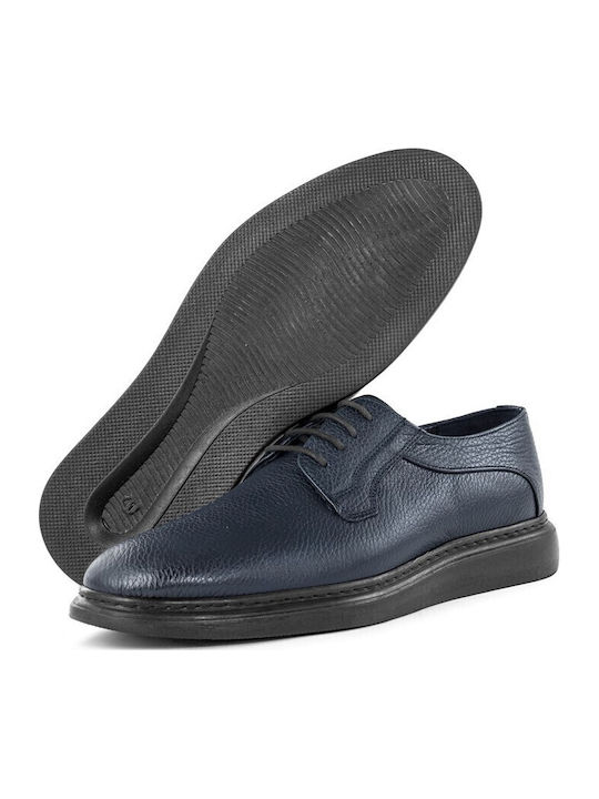 Leder Herren Freizeitschuhe Blau
