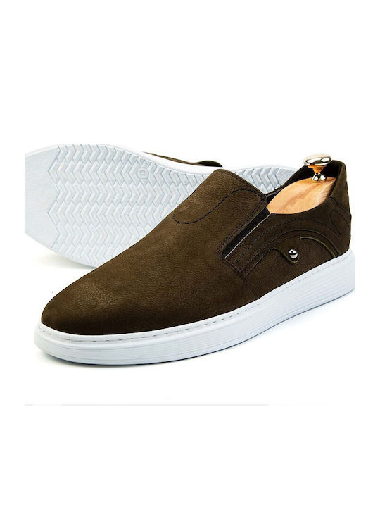 Leather Men's Casual Shoes Brown