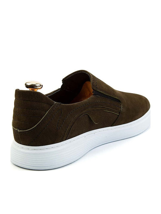Leather Men's Casual Shoes Brown
