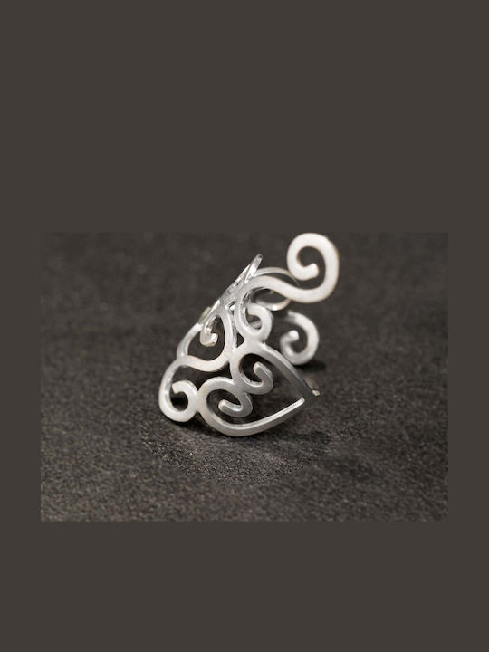 Ohrring Ear Cuff Spiralen Linkes Ohr Handgefertigt Rosa Vergoldetes Silber 925