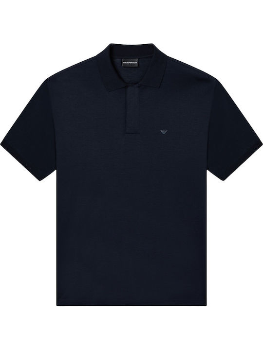 Polo Bluza Tricou Cu Mâneci Scurte Albastru Marin