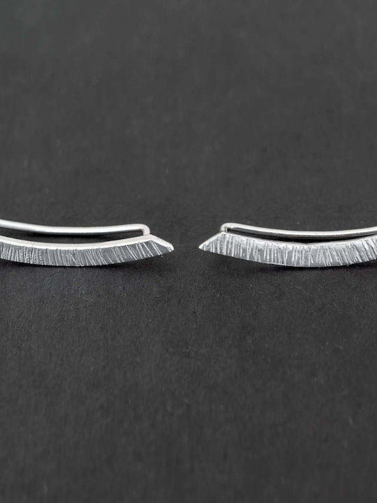 Σκουλαρίκια Ανδρικά Pins Χειροποίητα Ασήμι 925