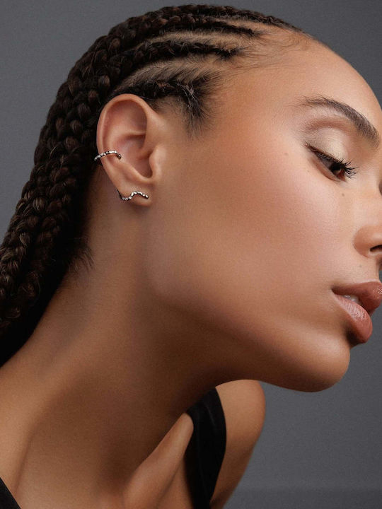 Cercei Ear Cuff Ploacă Drept Ureche Argint 925 Oxidat Handcrafted
