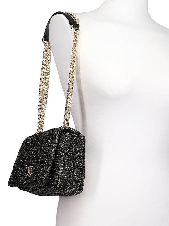 Knitted Women's Shoulder Bag Black