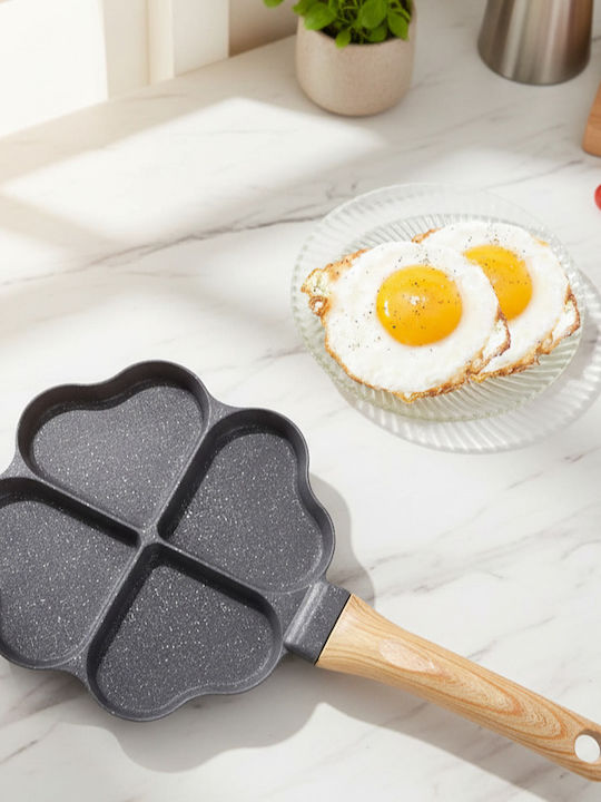 Omeletieră Dublă din Aluminiu cu Acoperire Antiaderentă 17.8cm