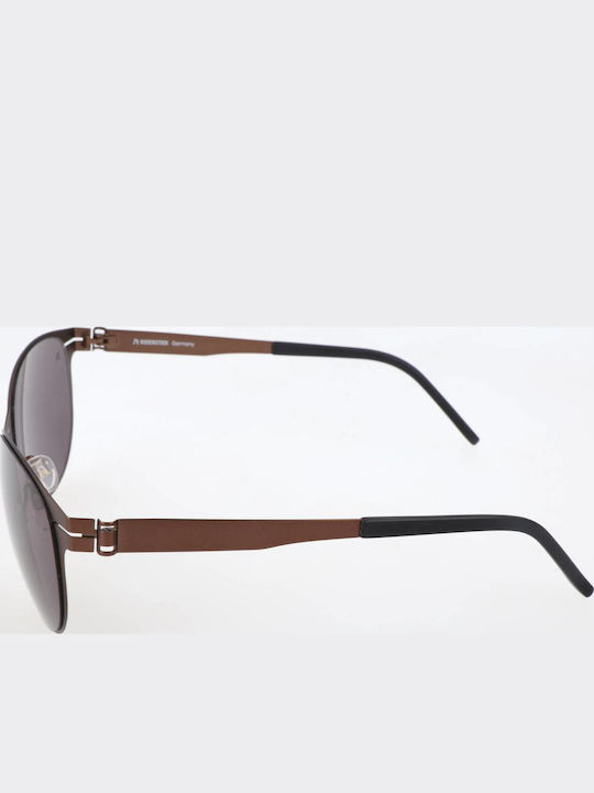 Rodenstock Women's Sunglasses with Burgundy Frame and Gray Lens R1392 A