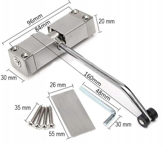 Sistem Automat de Închidere a Ușii Zola Amortizare Reglabilă 20-40 Kg Birou Dormitor Accesorii de Montaj Incluse