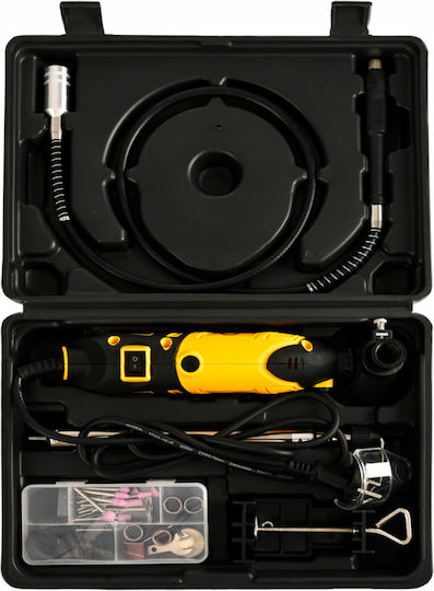 Mini Polizor Tăiere Gravare Șlefuire Zola 10 000–35 000 Rpm 6 Setări Viteză 185 W 99 Discuri Bituri De Tăiere Cutii De Depozitare 32 X 23.5 X 9 Cm
