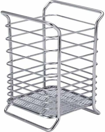 Metallisches Abtropfgestell für Besteck Silber