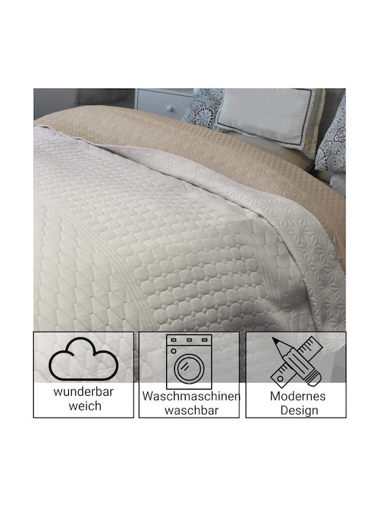 Homelevel Double Coverlet Beige 200x220cm