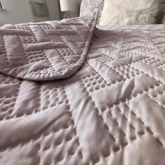 Homelevel Κουβερλί Υπέρδιπλο Pink 240x260cm Homelevel Κουβερλί Υπέρδιπλο Pink 240x260cm