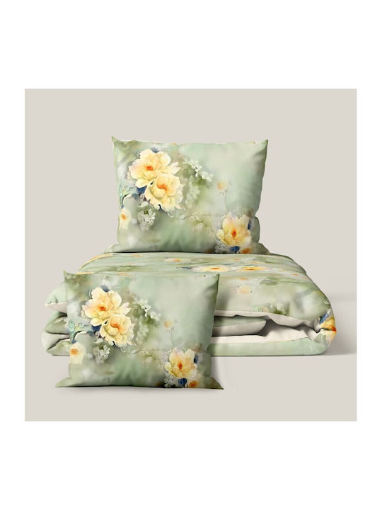 Lenjerii Deosebite Set Huse Pentru Pilote 100% Bumbac Dublu Cu 2 Fețe De Pernă Și 1 Cearceaf 200x220cm Dream