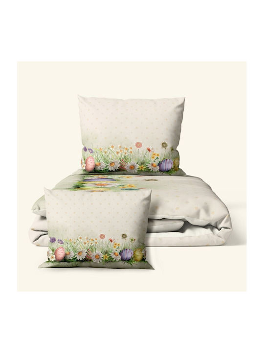 Lenjerii Deosebite Set Huse Pentru Pilote 100% Bumbac Dublu Cu 2 Fețe De Pernă & 1 Cearceaf 200x220cm Egly