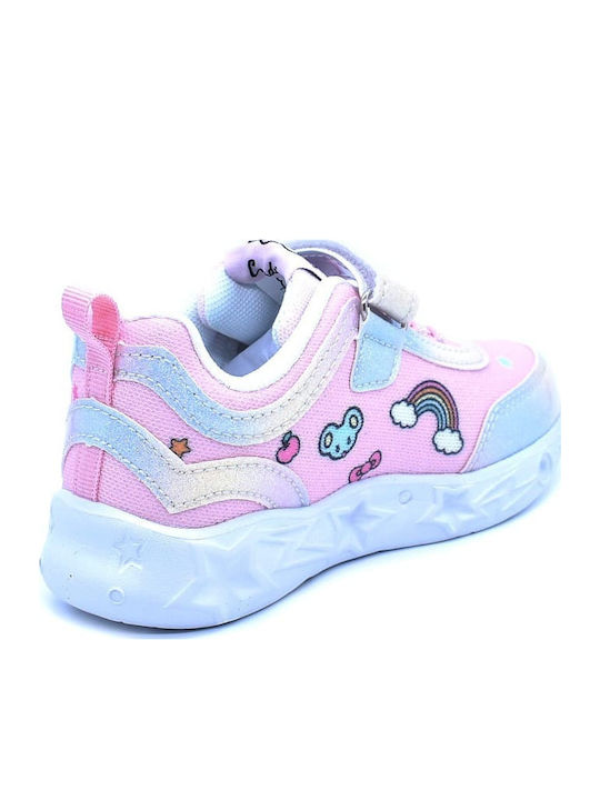 Παιδικά Sneakers με Σκρατς & Φωτάκια Λευκά