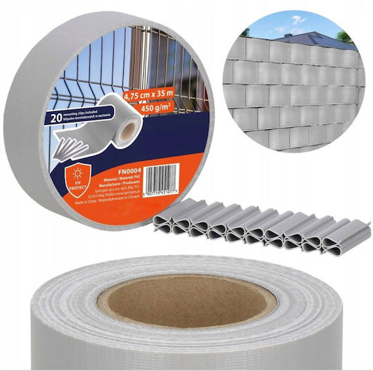 Material De Construcție Pentru Garduri De Grădină Din PVC 5x2cm 20 Bucăți Gri