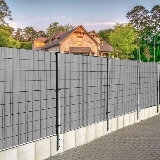Material De Construcție Pentru Garduri De Grădină Din PVC 5x2cm 20 Bucăți Gri