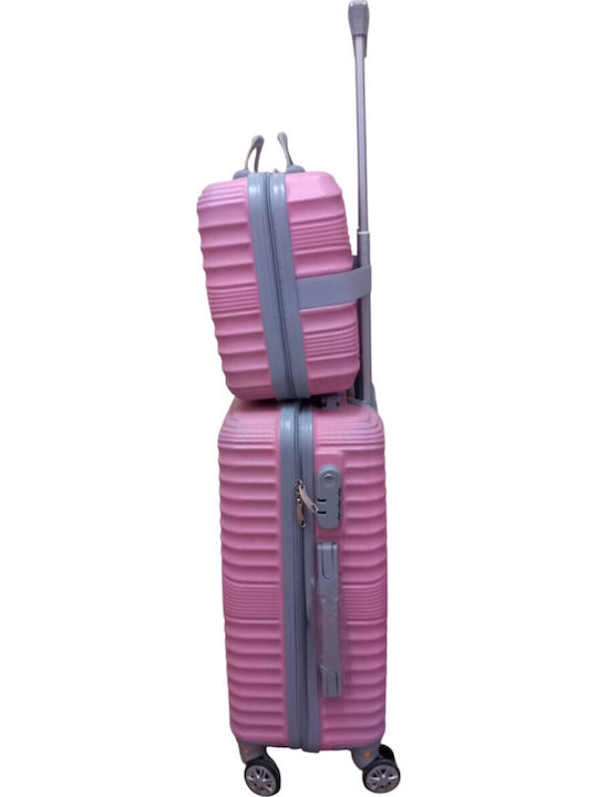 Felbags Hard Pink Suitcases With 4 Wheels
