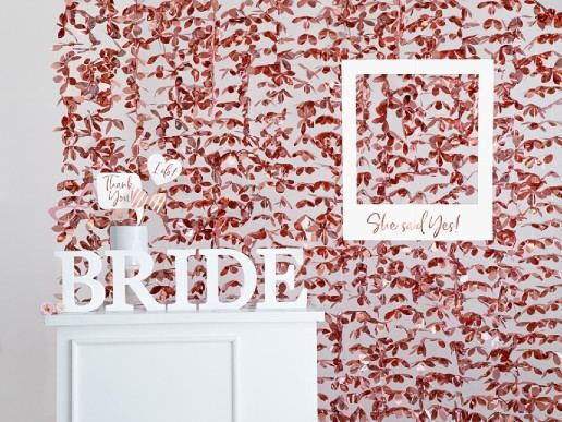 Partydekorationen Backdrop Rose Gold Blumen