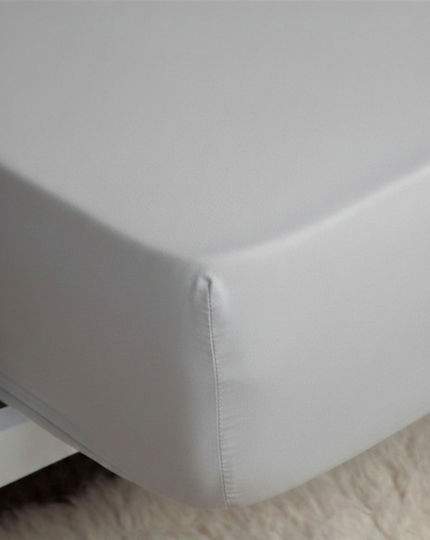 N.215557 Double Bed Sheet With Rubber Hugger 140x190+35cm Light Gray