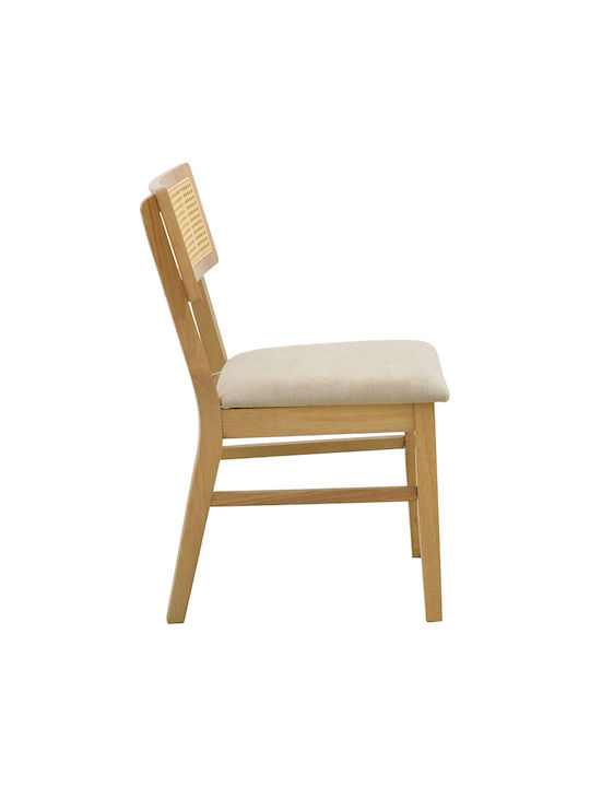 Raffles Ess- und Küchenstühle Hölzernes Grau Beige 47x48x83.5cm