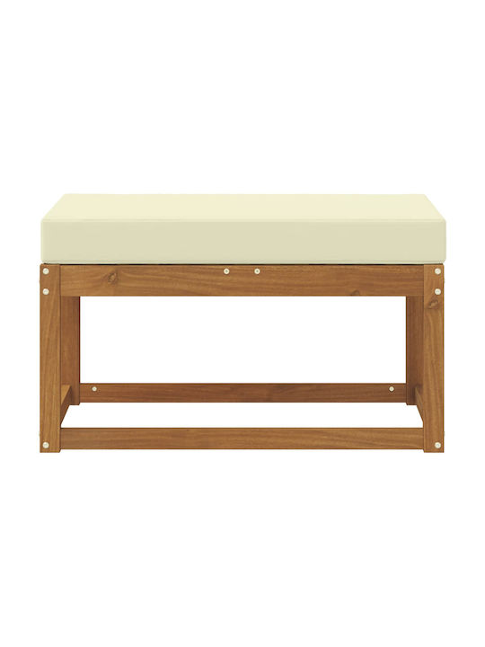 Dining Bench With Wooden Brown Surface 79x43x37cm
