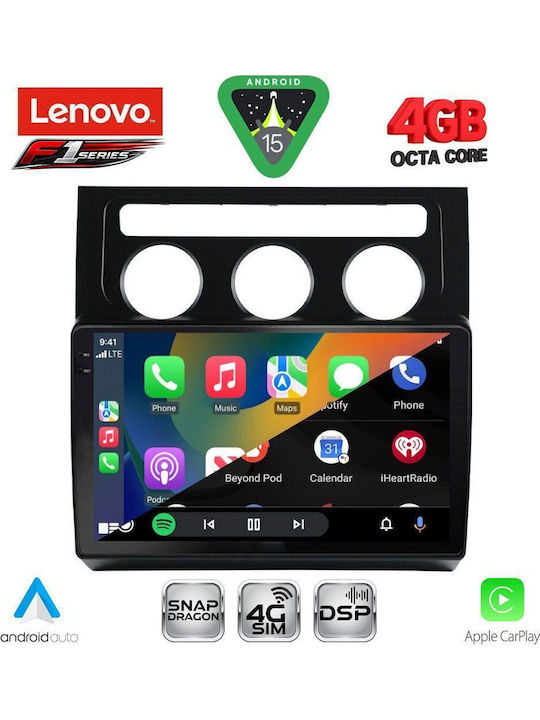 Lenovo Sistem Audio Auto pentru VW - Magazin Online Turul 2003-2010 cu Clima Bluetooth USB Wi-Fi GPS Apple CarPlay Android Auto cu Ecran Tactil 10"