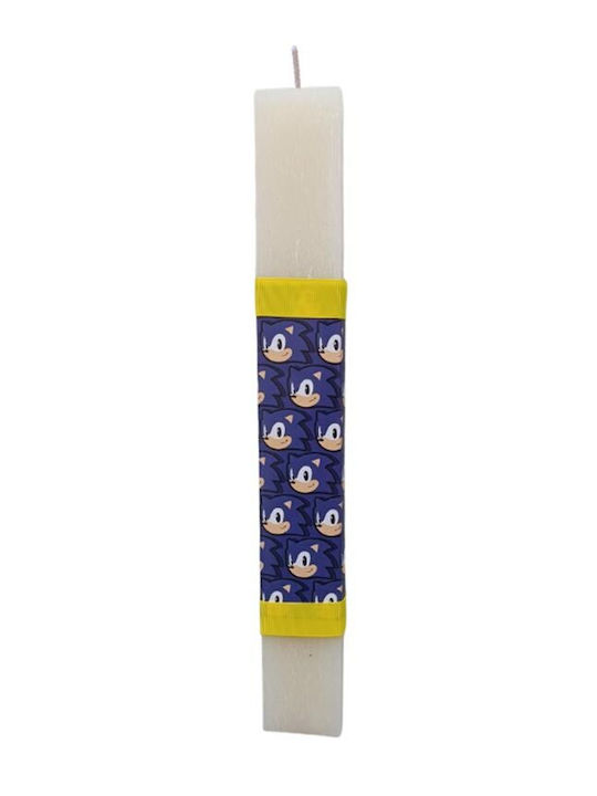 Easter Candle Sonic the Hedgehog Round Scented Handmade with Box