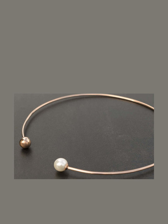 Choker White Pearl Handmade Gold Plated Silver 925