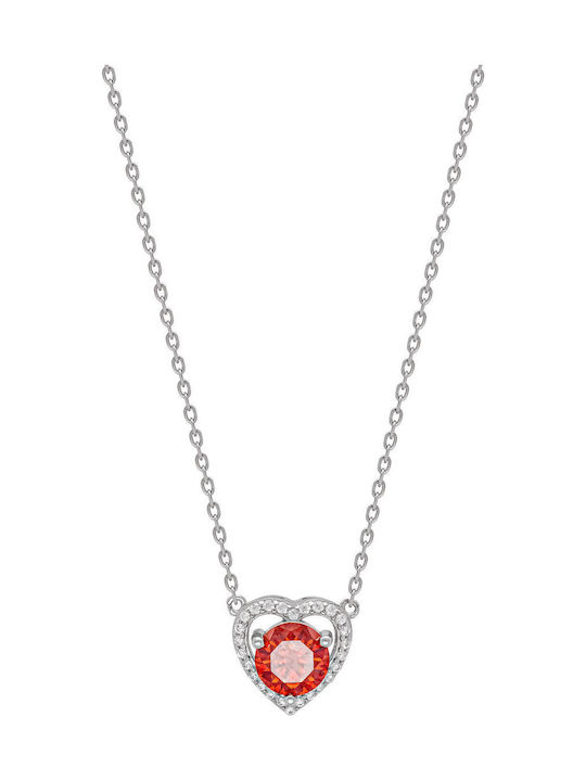 Kiriakos Gofas Necklace With Heart Design In Silver