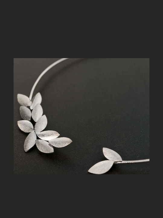 Handmade Rose Gold Plated Silver 925 Olive Leaf Choker