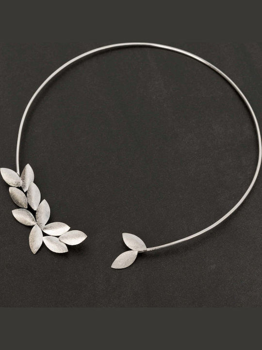 Handmade Rose Gold Plated Silver 925 Olive Leaf Choker