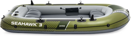 Intex Seahawk 3 Inflatable Boat for 1 Adult Green with 2 Paddles and Pump