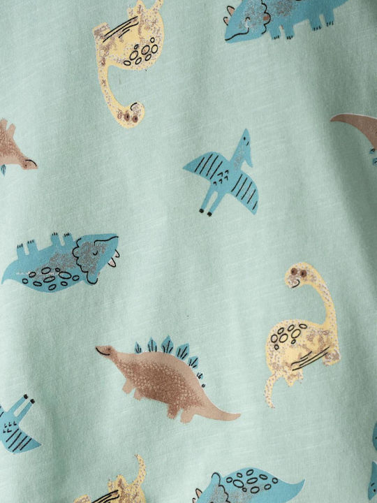 Hashtag Παιδική Πιτζάμα Καλοκαιρινή Μέντα Cute Dino