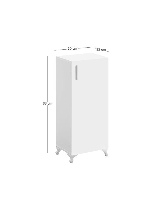 Mine Kitchen Tall Cupboard White 30x32x88cm