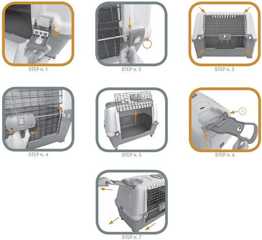 Uniq Dog Transport Cage with Wheels Brown 99x60x68cm