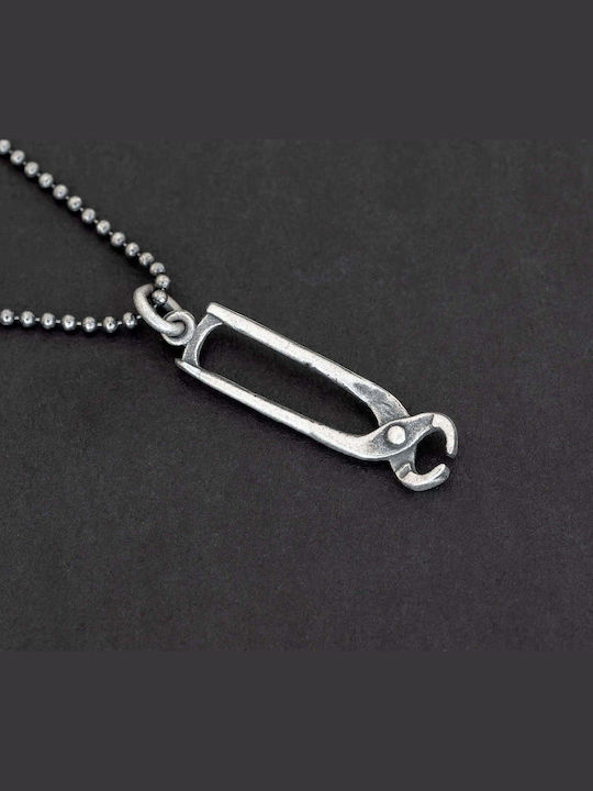 Men's Pendant Tangle Handmade Silver 925 Cord Leather 50cm