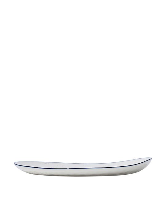 Estia Pebbles Serving Plate Shallow Porcelain White with Diameter 28cm
