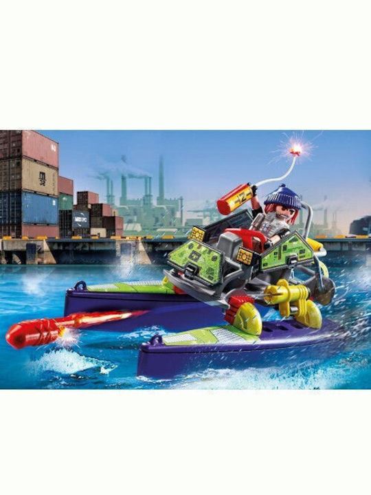 Easter Candle with Toy City Action Amphibious Special Forces Vehicle for Ages 5+ Playmobil