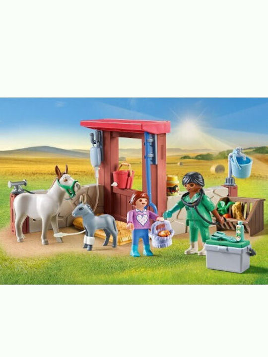 Easter Candle with Toy Country Caring for the Donkeys for Ages 4+ Playmobil