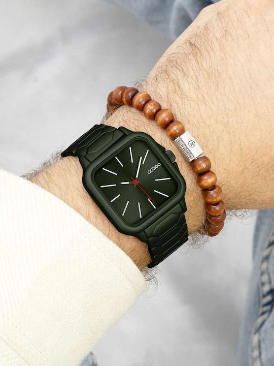 Oozoo Women's Watch 44mm Battery with Green Metal Bracelet