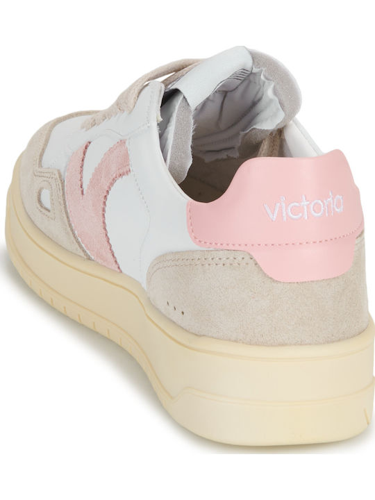 Women's Sneakers White Beige Pink 1257136-Rosado