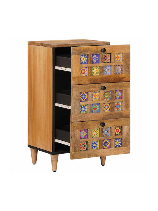 Sideboard Made of Wood with Drawers Brown 40x33.5x75cm