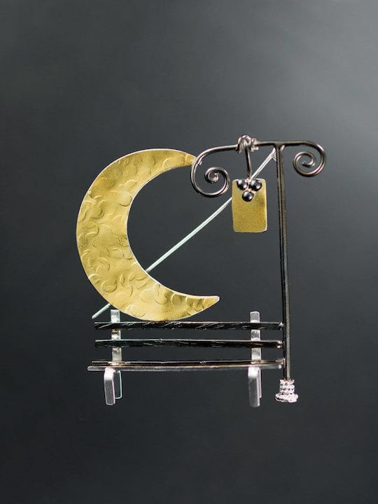 Emmanuela Handcrafted For You Broschen Park Bank Mond Handgefertigt Silber 925