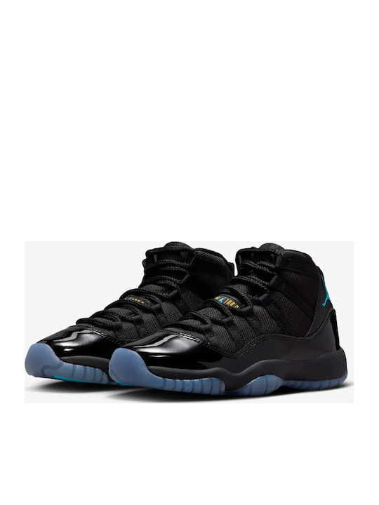 Air  11 Retro Adidași Copii Inalți Negri
